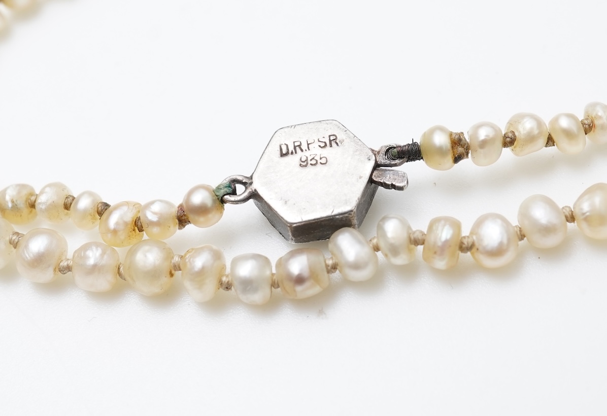 Two cultured pearl necklaces, early 20th century